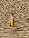 Corncobs Hanging on Straw Wall
