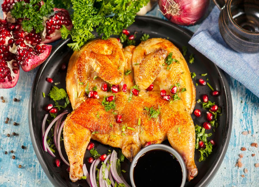 Chicken breast with pomegranate sauce