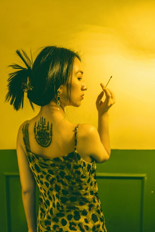 A Woman Smoking Cigarette