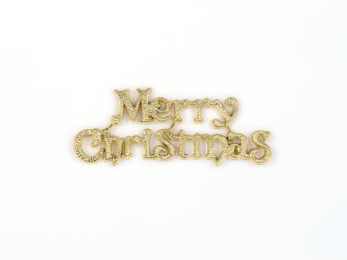 Photo of Gold Merry Christmas Text