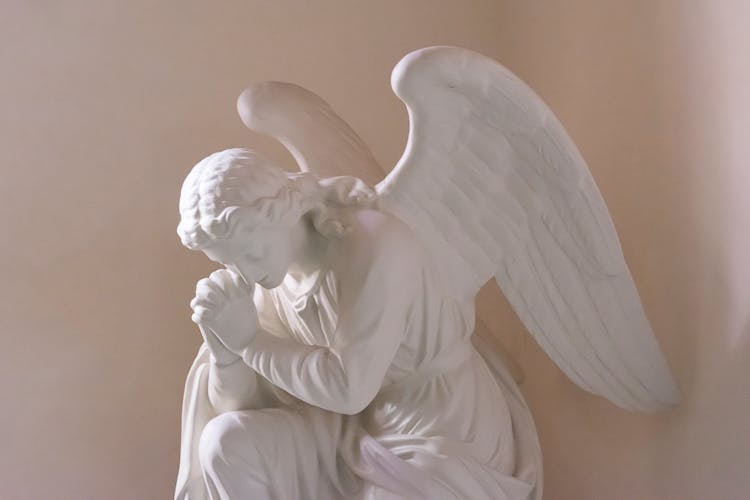 Porcelain Statue Of Praying Angel