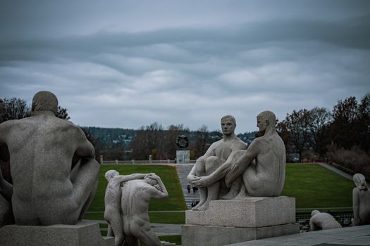 Vigeland sculpture park walk — Oslo
