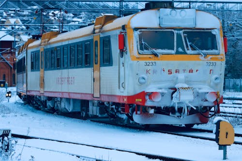 Бесплатное стоковое фото с зима, морозный, поезд