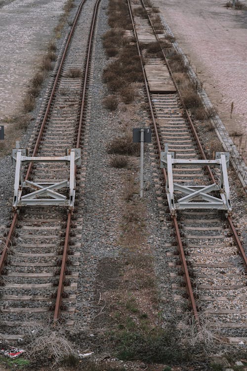 Railroad Tracks on Railway Station