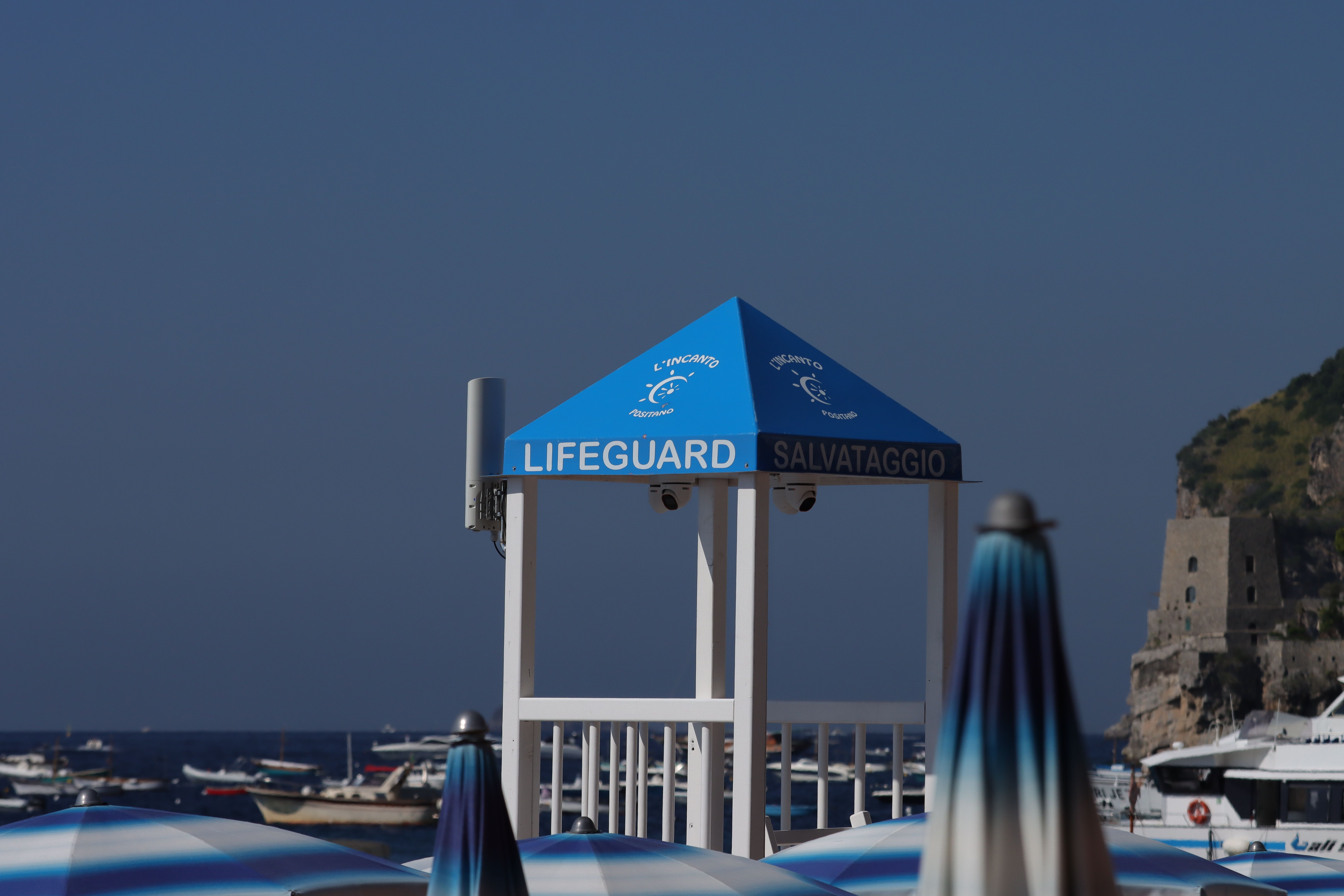 security guard beach resort entrance