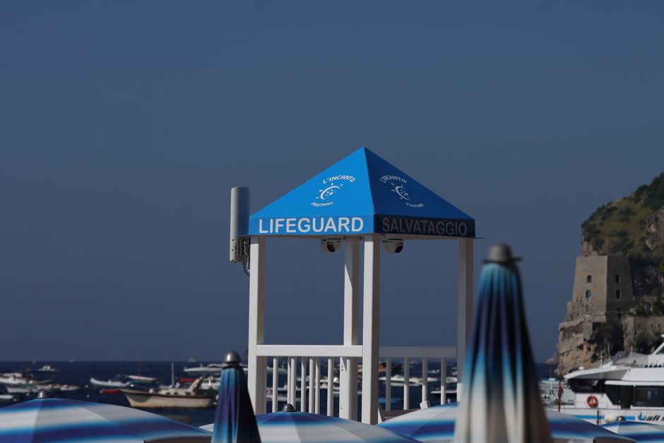 security guard beach resort entrance