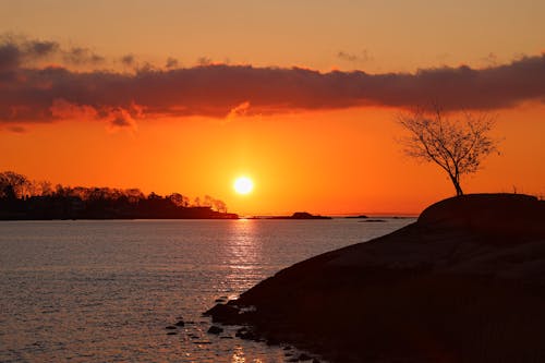 Body of Water During Sunset