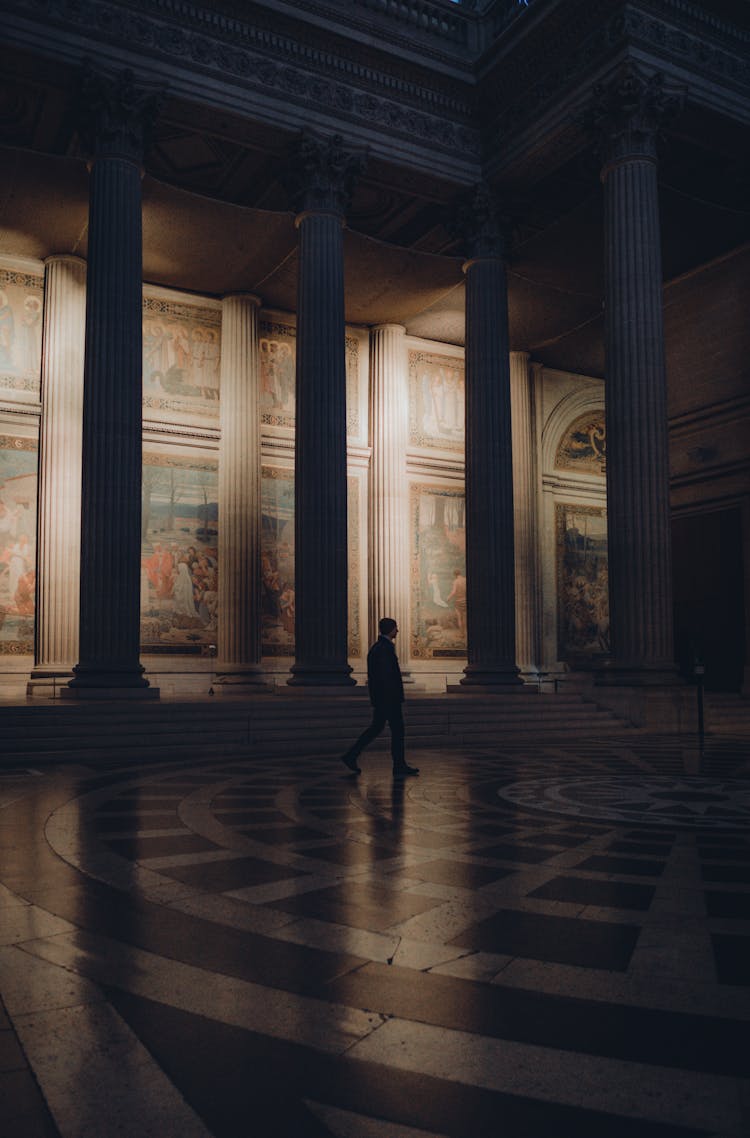 Museum Hall In Darkness