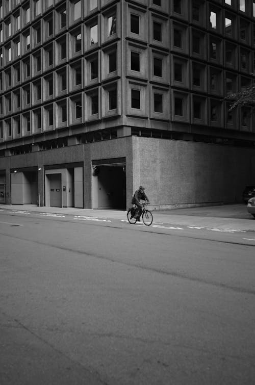 Free Man Riding a Bicycle Stock Photo