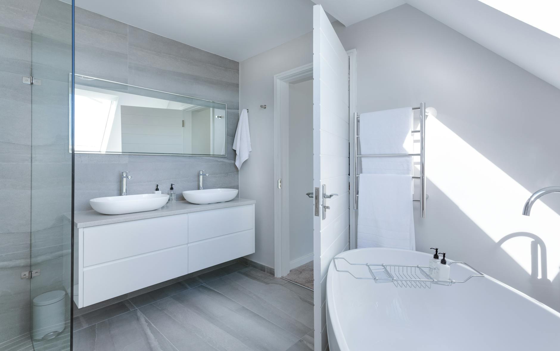 Bathroom after renovation in a modern home