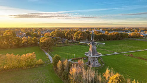 Windmill on a Field