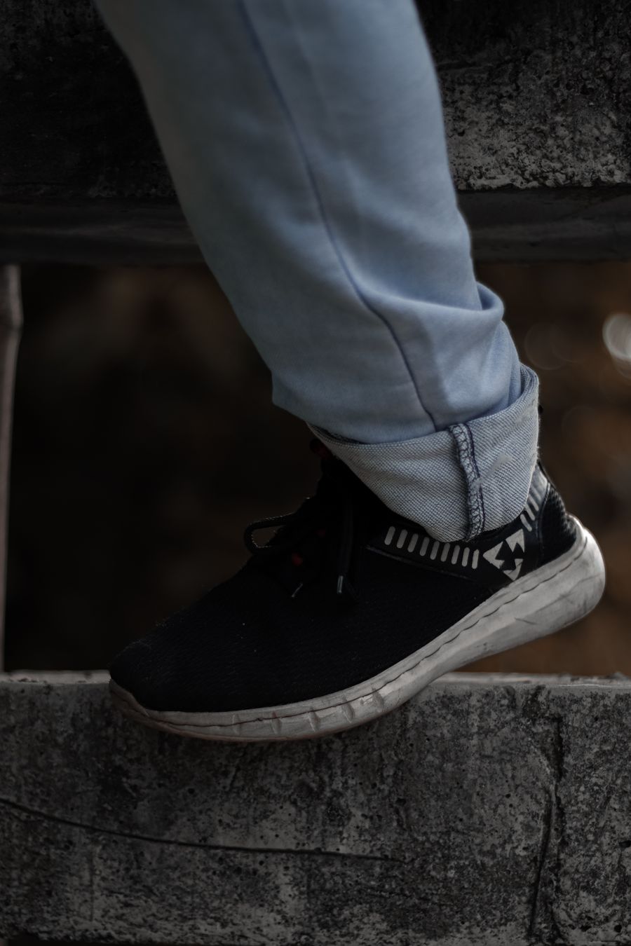Close-up sneaker detail