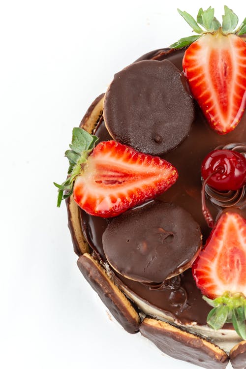 Chocolate Cake with Strawberries