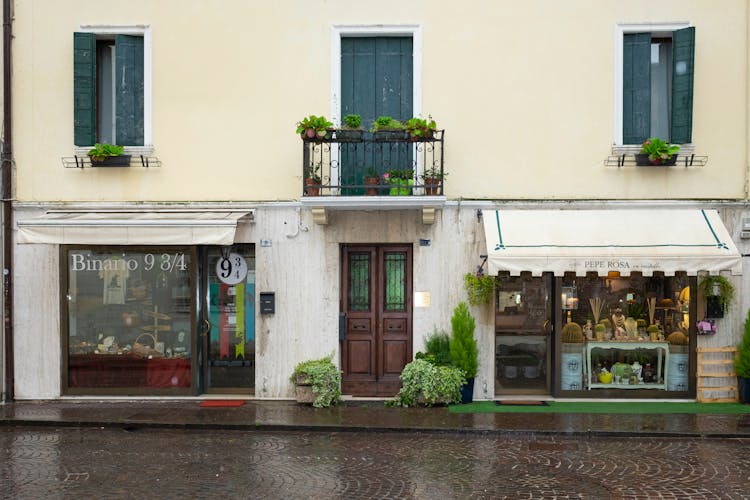 Shop Fronts On Old Town Street