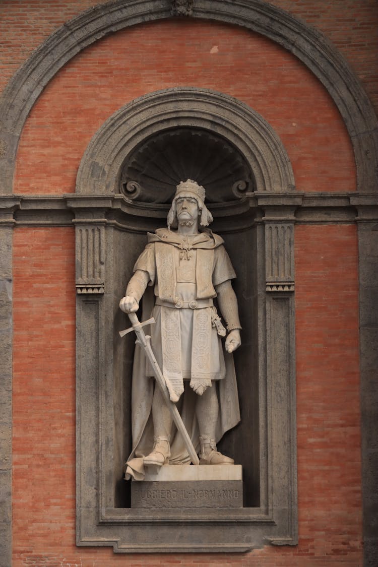 Sculpture Of A Roger The Norman In Naples