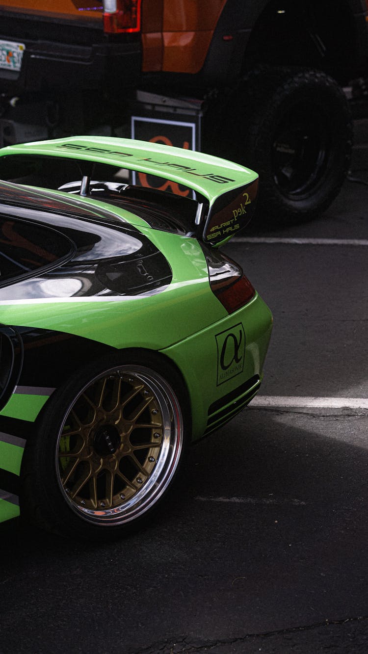 Black And Green Racing Car