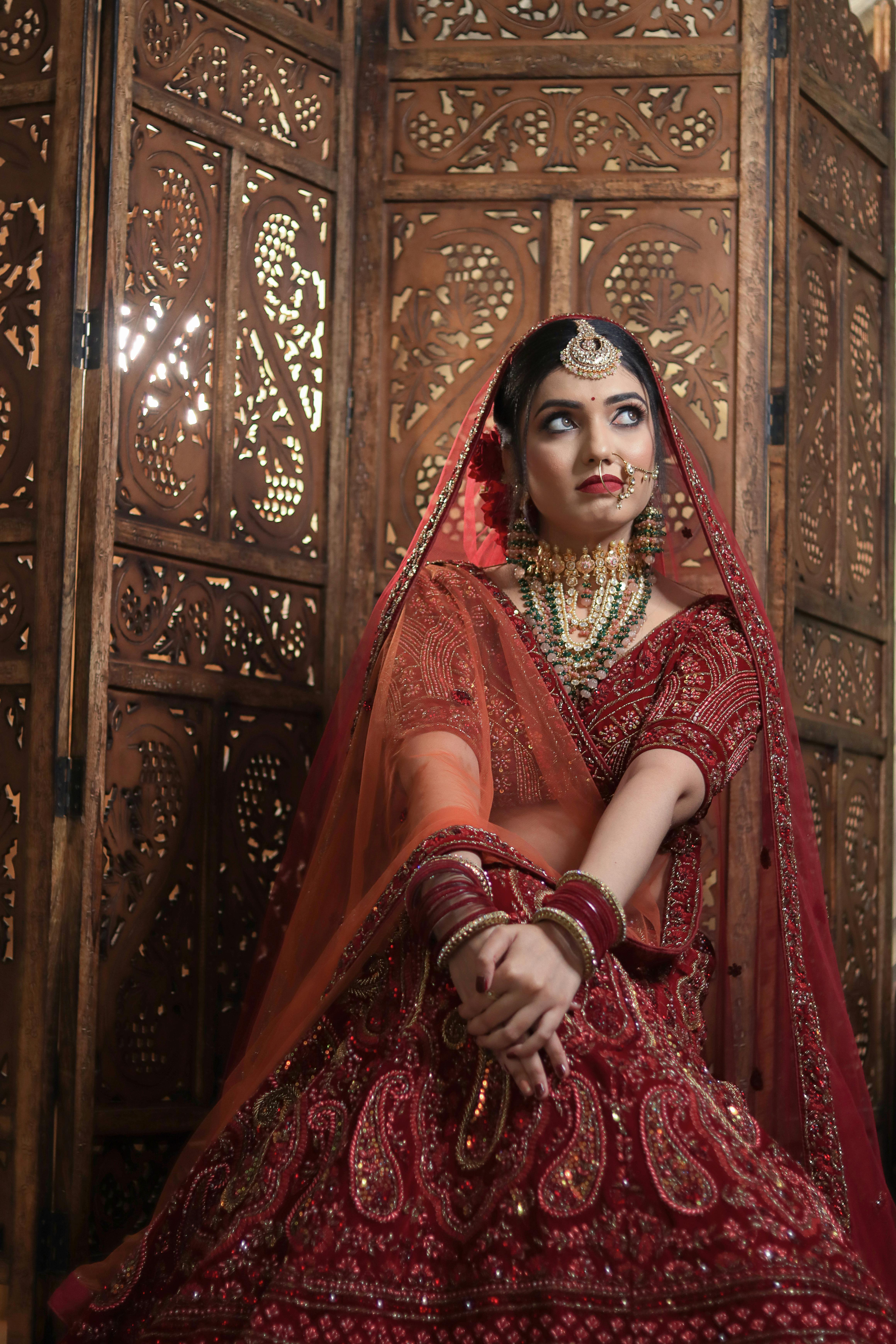 Elegant red raw silk unstitched bridal lehenga choli - G3-WLC14066 |  G3fashion.com