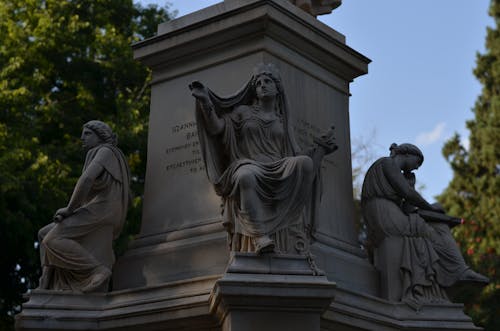 Photo of the Base of the Ioannis Varvakis Monument in Athens, Greece