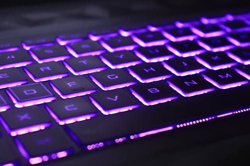 Close-Up Shot of a Laptop Keyboard 