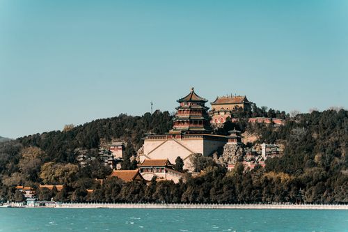 Free Beautiful landscape of the Summer Palace with lake and pagoda in Beijing, China. Stock Photo