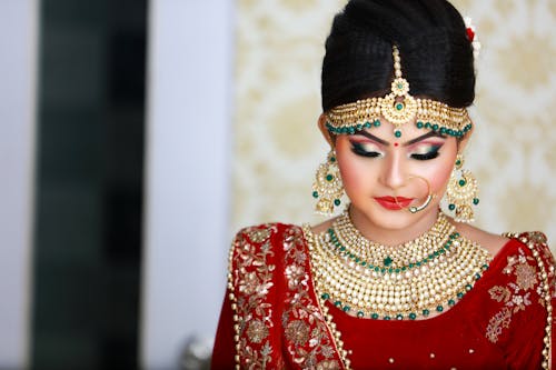 Portrait of a Woman with Bridal Jewelry