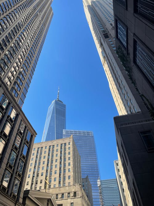 Fotobanka s bezplatnými fotkami na tému budovy, mesto New York, modrá obloha