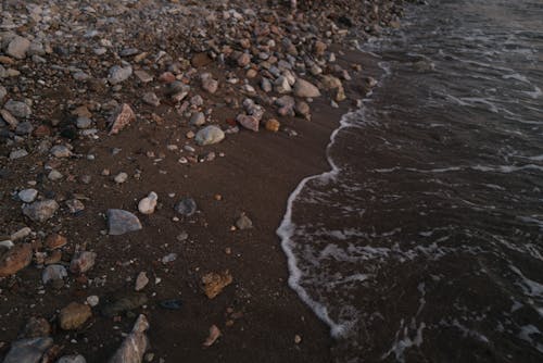 Water at Seashore with Rocks