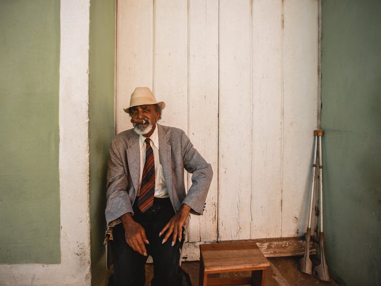 A Man Smoking Cigar 