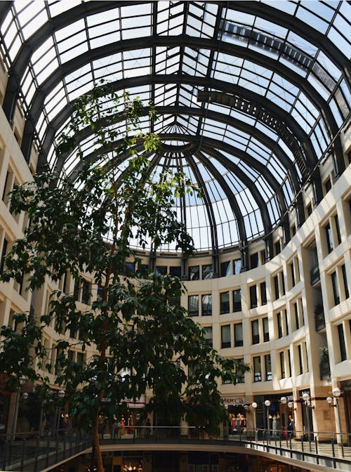 Glass Roof of the Karum Trade and Shopping Center in Ankara, Turkey.