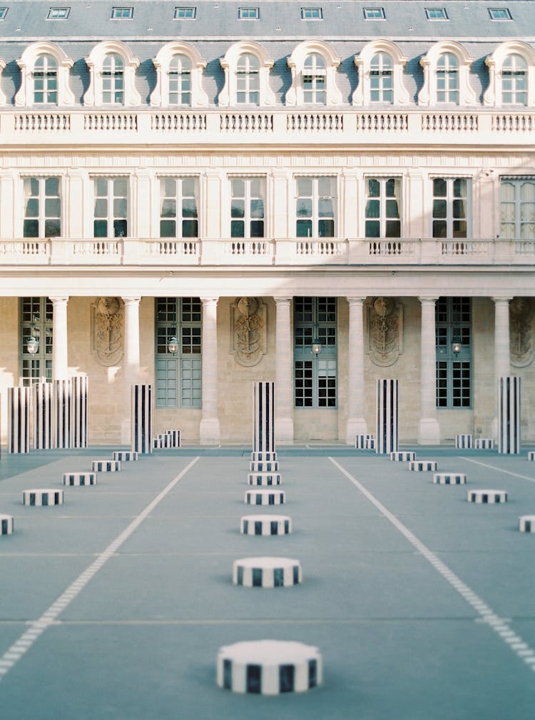 An Art Installation In Front Of A Palace