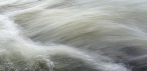 Close-up of Waves Splashing in Sea in Storm