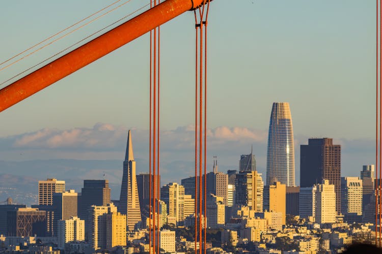 San Francisco Skyline View From The Golden Gate Bridge