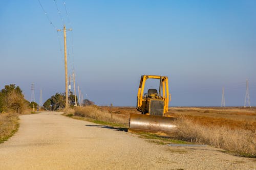 Základová fotografie zdarma na téma buldozer, silnice, těžké strojírenství