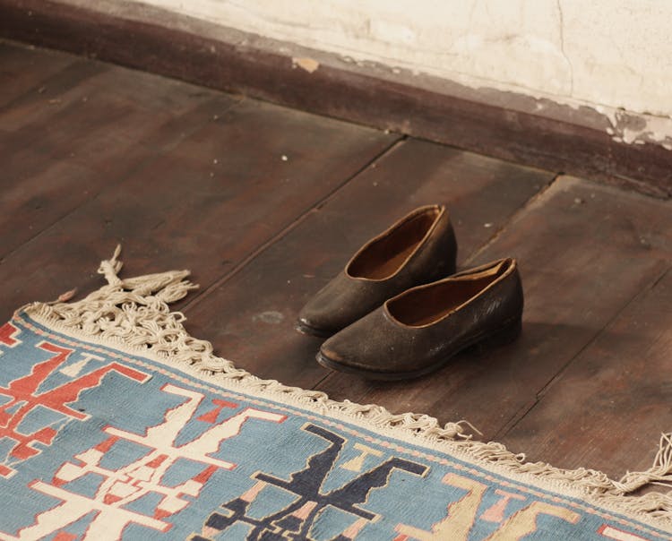 Shoes On Wooden Floor