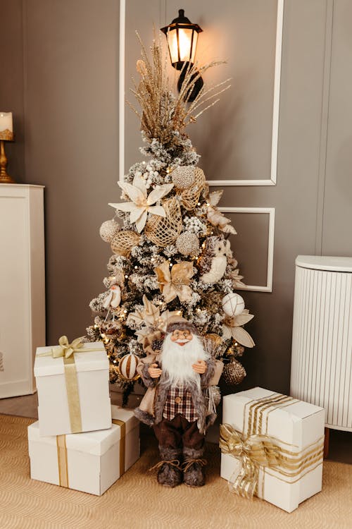 White and Brown Tree Ornament