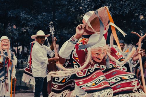 Free Vibrant traditional dance in Morelia, Mexico showcasing cultural costumes and celebration. Stock Photo