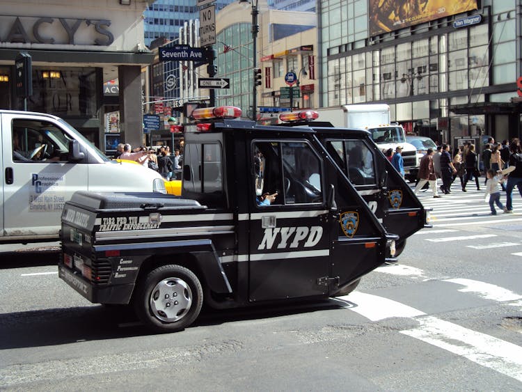 Police Vehicle On A Street In New York