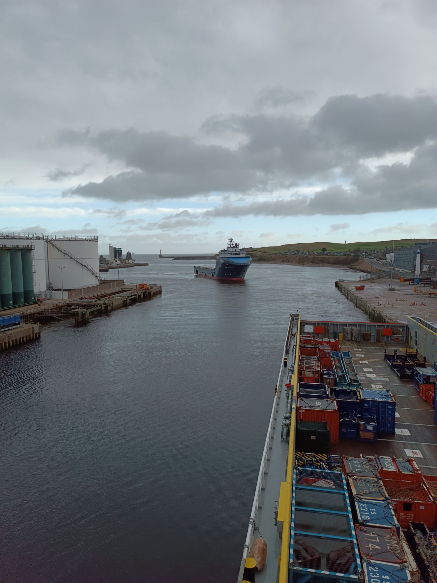 Container ship and international port operations