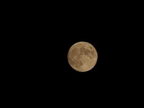 Full Moon on Night Sky