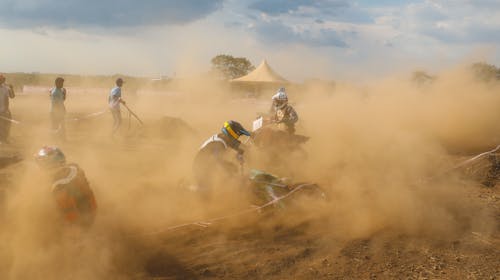 Free stock photo of bike racing, crash, dirt bike