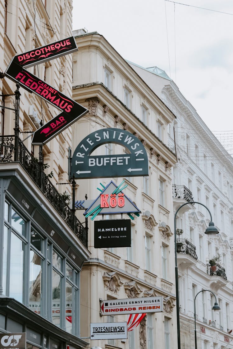 Outdoor Shop Signage Of The Building