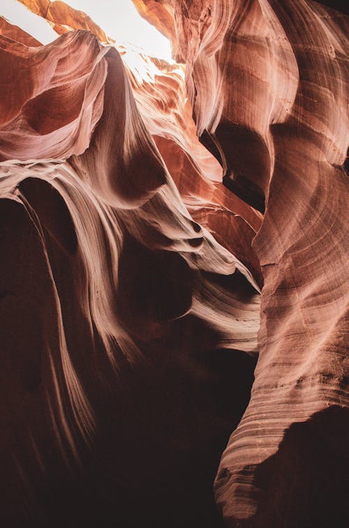 Free Low Angle Shot from Inside a Slot Canyon Stock Photo