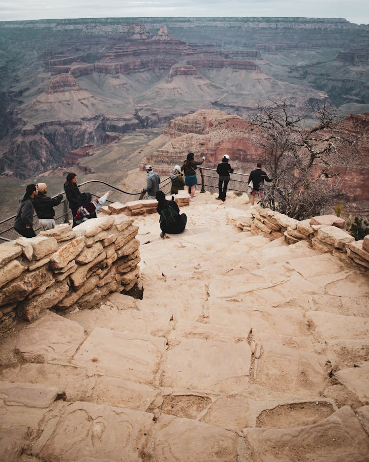 Steps To An Observation Point In The Grand Canyon 