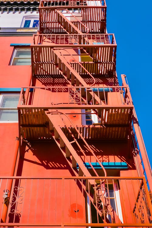 Staircase Beside an Apartment Building