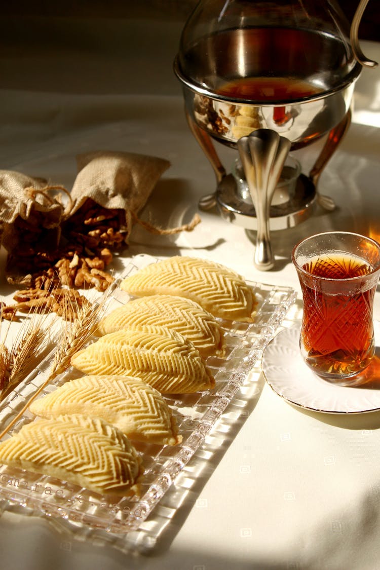 Dessert And Tea On The Table 