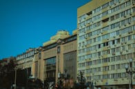 Facades of Blocks of Flats in City