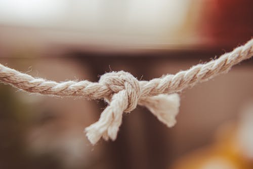 Close-up Shot of a Tied Rope