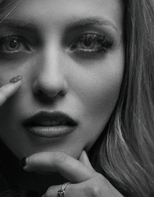 Close-Up Shot of a Woman's Face 