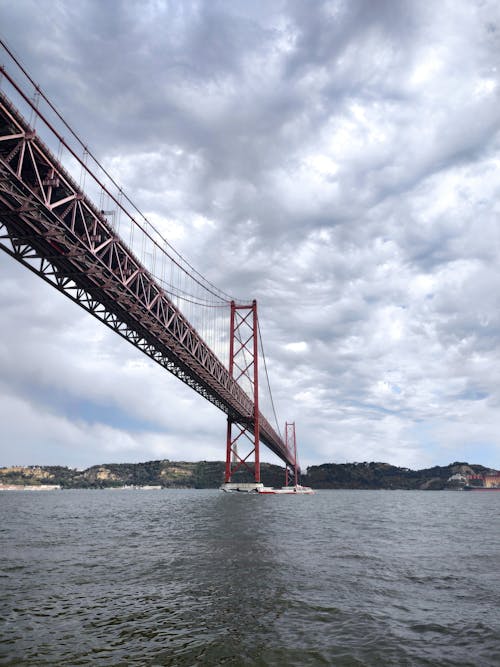 asma köprü, dar açılı çekim, dikey atış içeren Ücretsiz stok fotoğraf