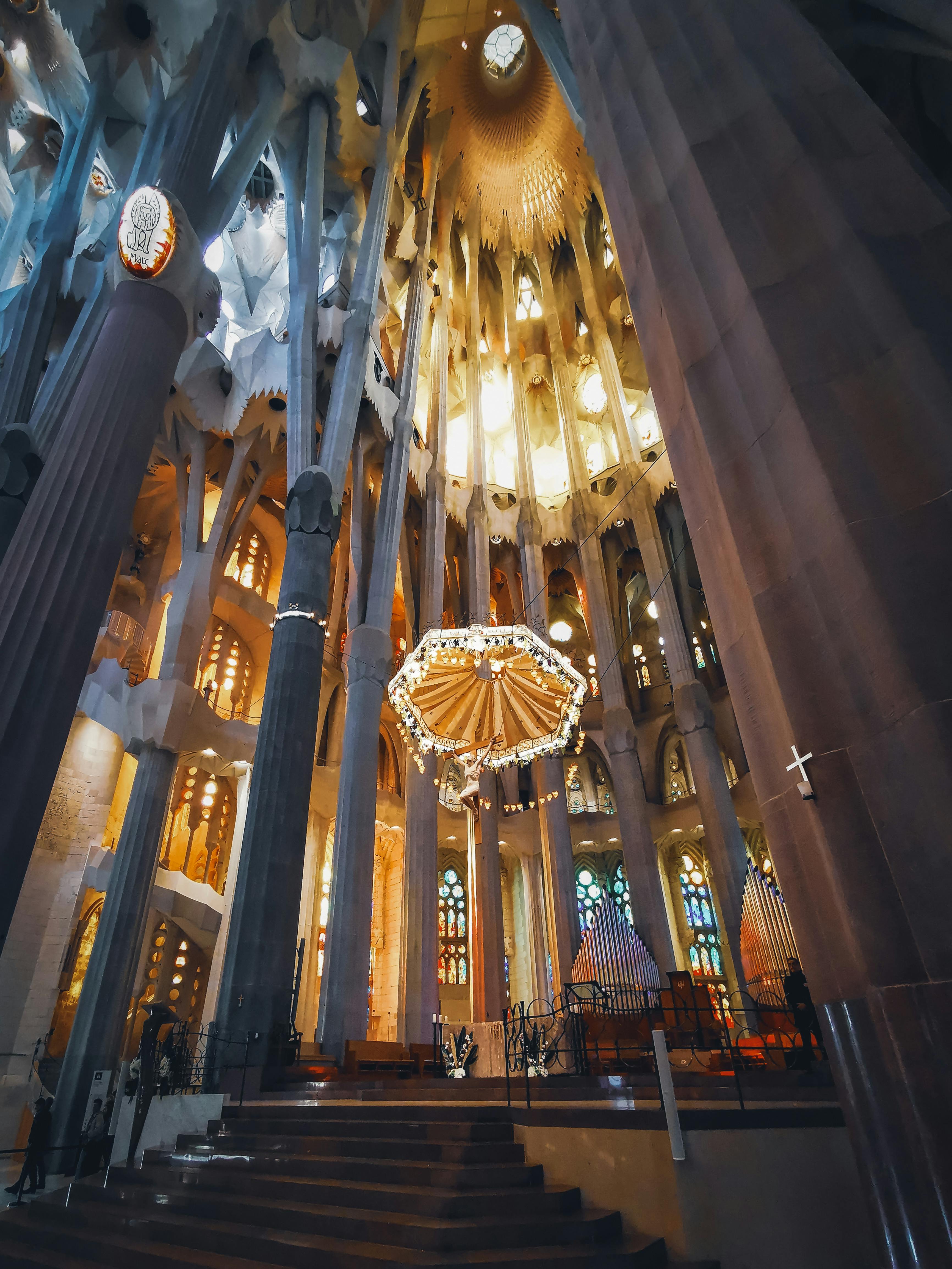 sagrada familia interior barcelona catalonia spain